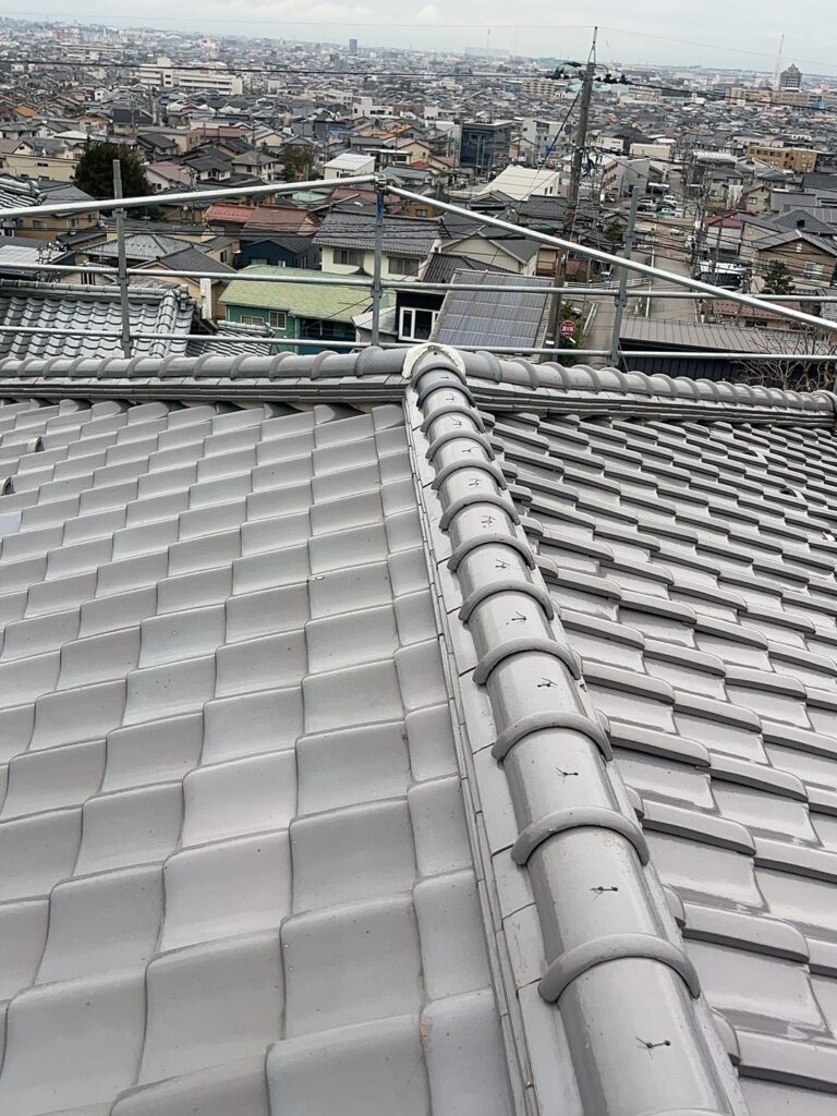 瓦屋根全体の確認